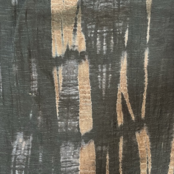 NWT L to 1 XL Jarbo Karo Top Shibori Blue Gray O/S Long Sleeve Women's $298 - Picture 9 of 13